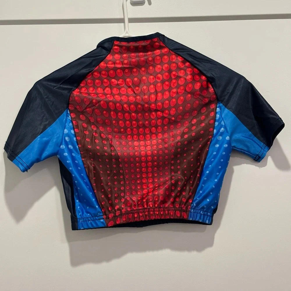 Vintage Nike USA Cycling Jersey Womens Small Y2K Cropped Reflective Racing Top - Picture 3 of 6